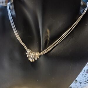 Napier Elegant Silver Loop Necklace